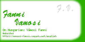 fanni vamosi business card